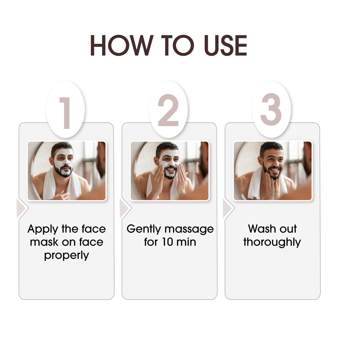 Niconi Men Enzyme De-Tan Pack For Face & Body.
